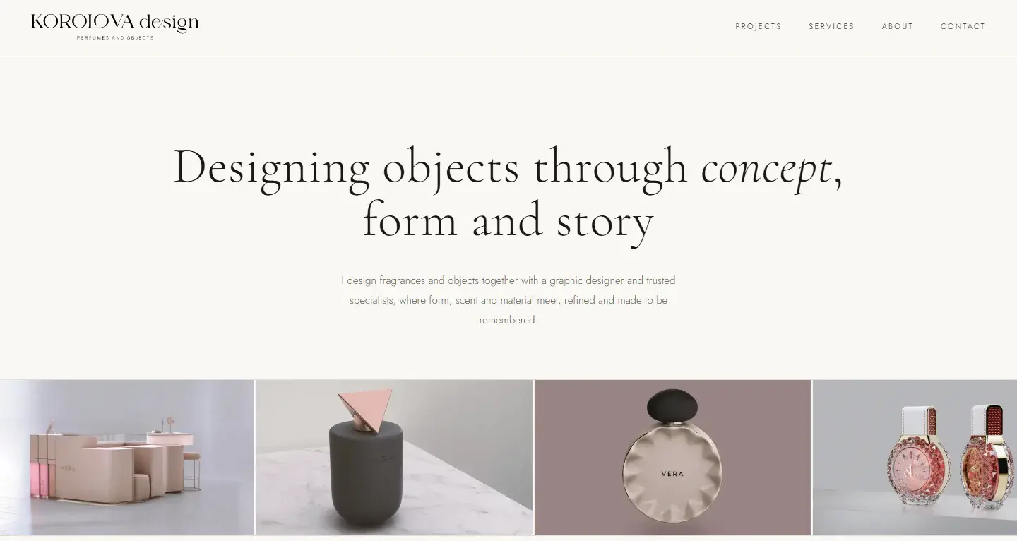 KOROLOVA design – обкладинка проєкту